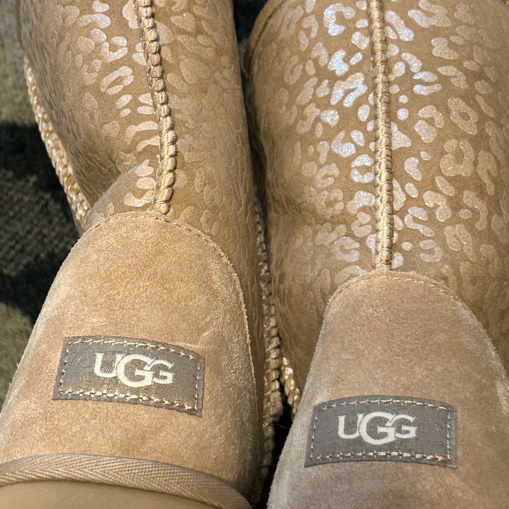 Womens Size 10 Leopard Print Ugg Boots - Picture 4 of 7